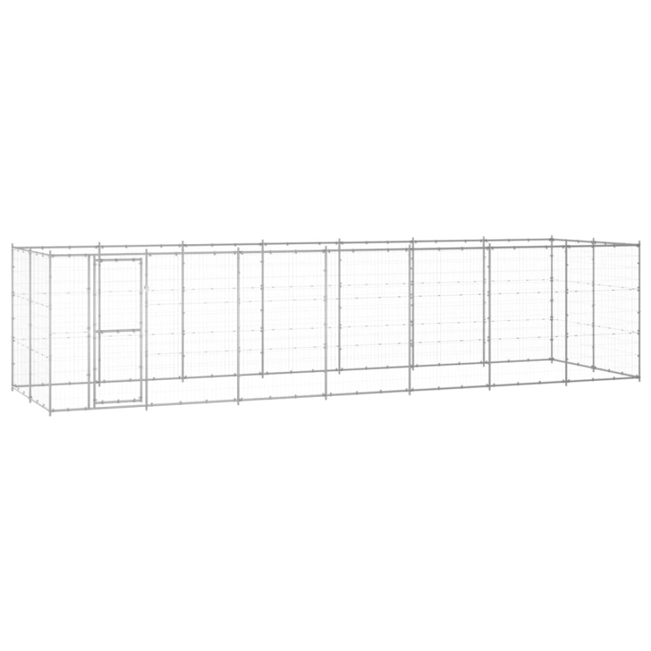 Perrera de exterior de acero galvanizado 16,94