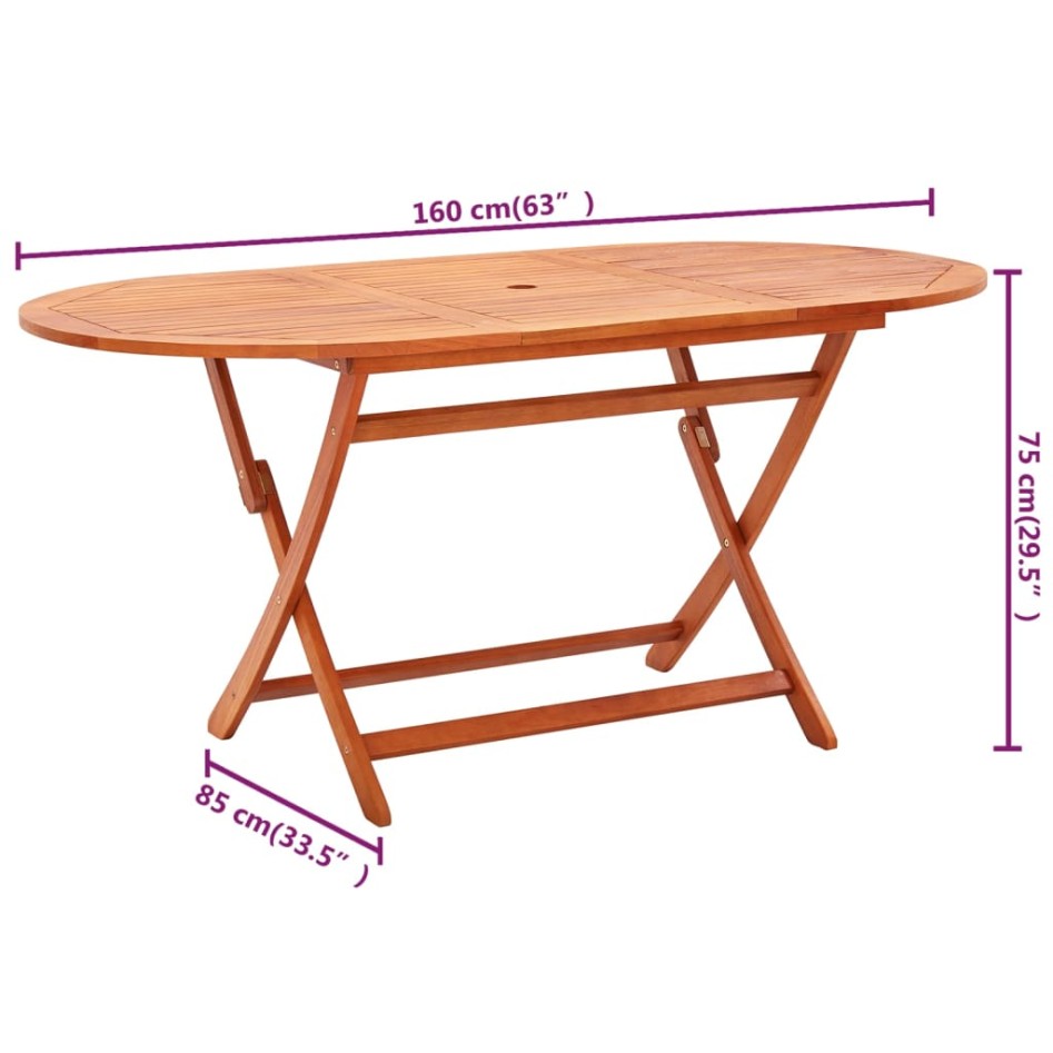 Set de comedor jardín 9 pzas madera eucalipto textilene