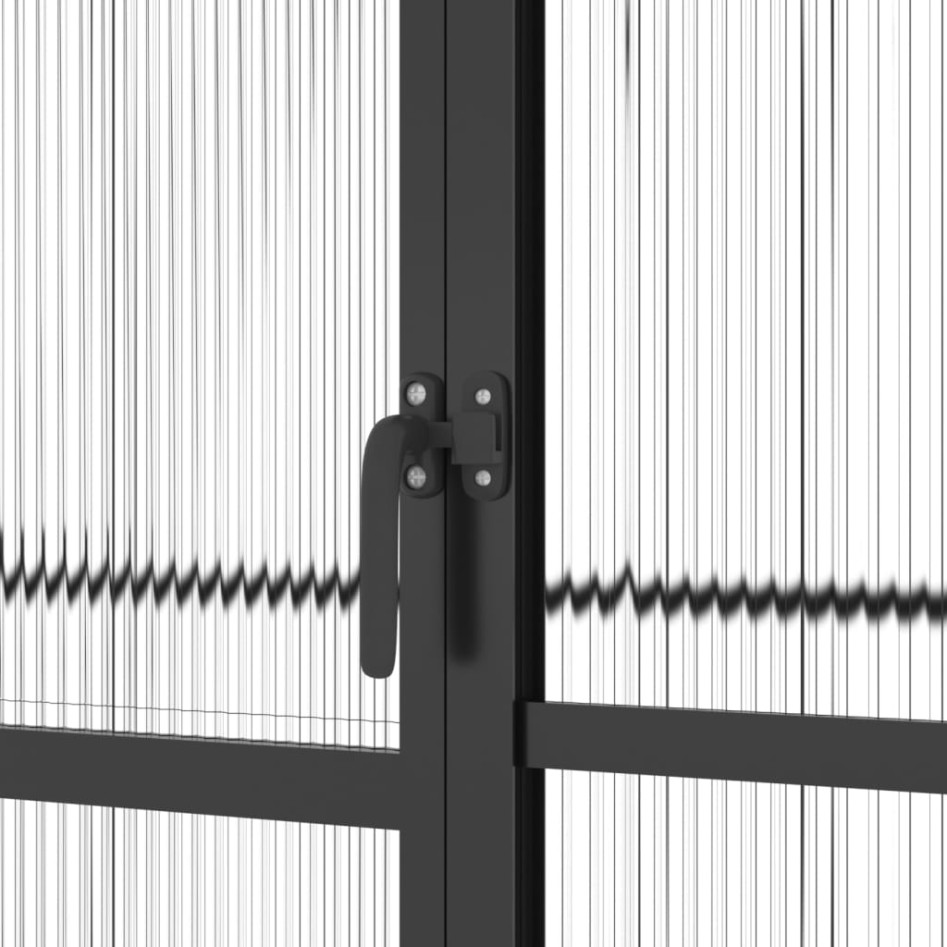 Invernadero con estructura de aluminio gris antracita 3,3