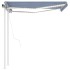 Toldo automático LED y sensor de viento azul y blanco 3x2,5