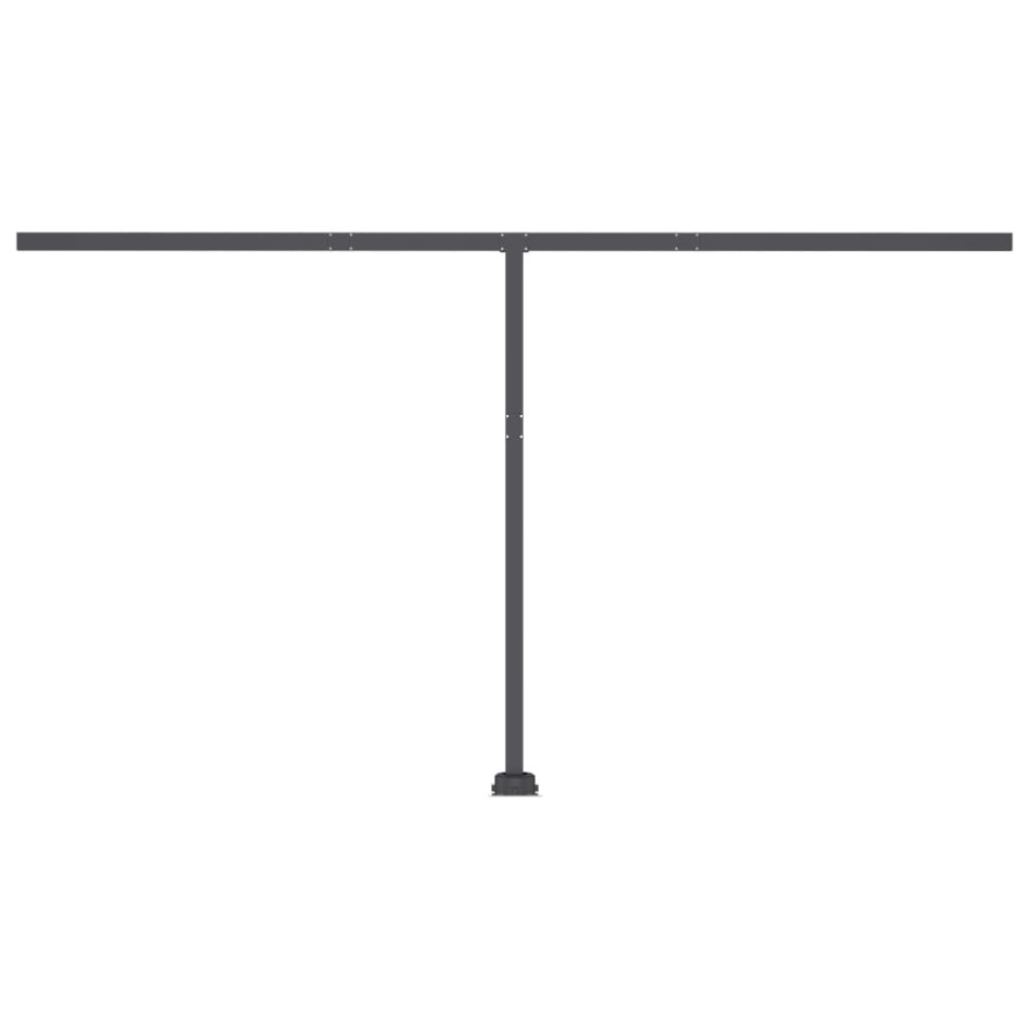 Toldo de pie manual retráctil azul y blanco 400x350