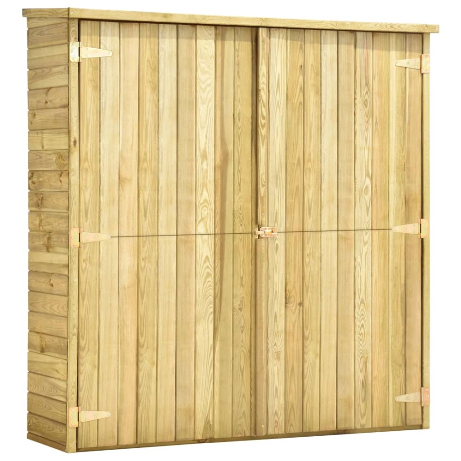 Caseta herramientas jardín madera pino impregnada 163x50x171