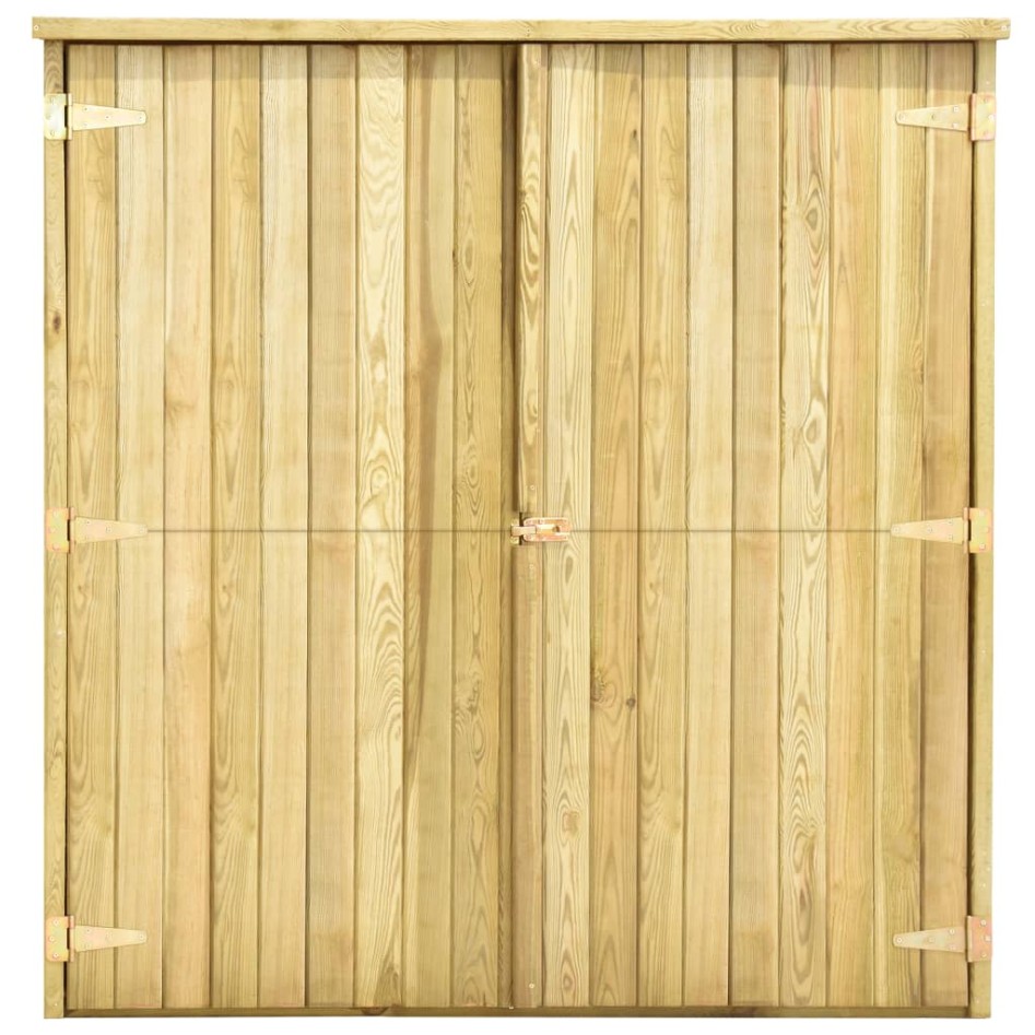 Caseta herramientas jardín madera pino impregnada 163x50x171