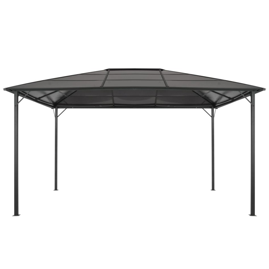 Cenador con tejado aluminio 4x3x2,6 m