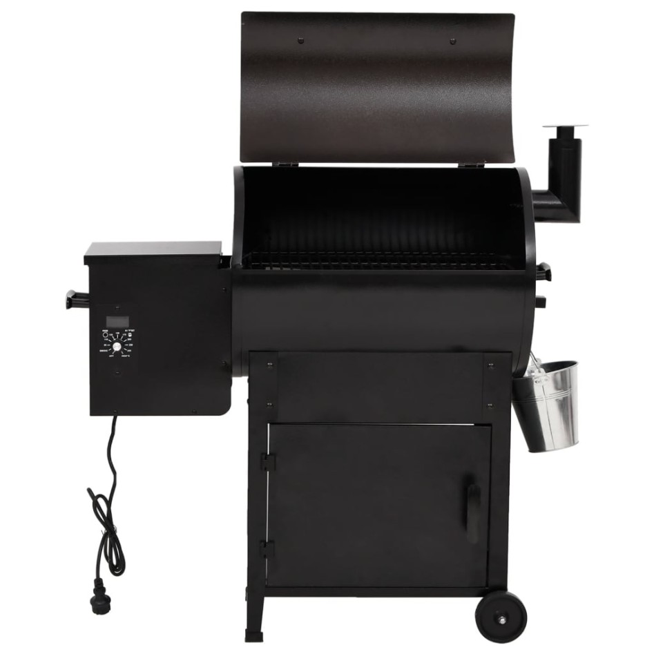 Barbacoa de pellets con chimenea hierro negro 104