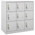 Armarios taquilla 2 uds de acero gris claro 90x45x92,5