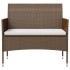 Set muebles de jardín 8 pzas y cojines ratán sintético