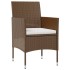 Set muebles de jardín 8 pzas y cojines ratán sintético