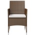 Set muebles de jardín 8 pzas y cojines ratán sintético