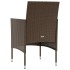 Set muebles de jardín 8 pzas y cojines ratán sintético