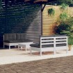 Muebles de jardín 5 pzas con cojines antracita madera de pino