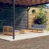 Juego de muebles de jardín 6 pzas y cojines madera pino