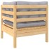 Juego de muebles de jardín 6 pzas y cojines madera maciza