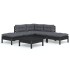 Muebles de jardín 6 pzas con cojines negro madera de