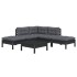 Muebles de jardín 6 pzas con cojines negro madera de