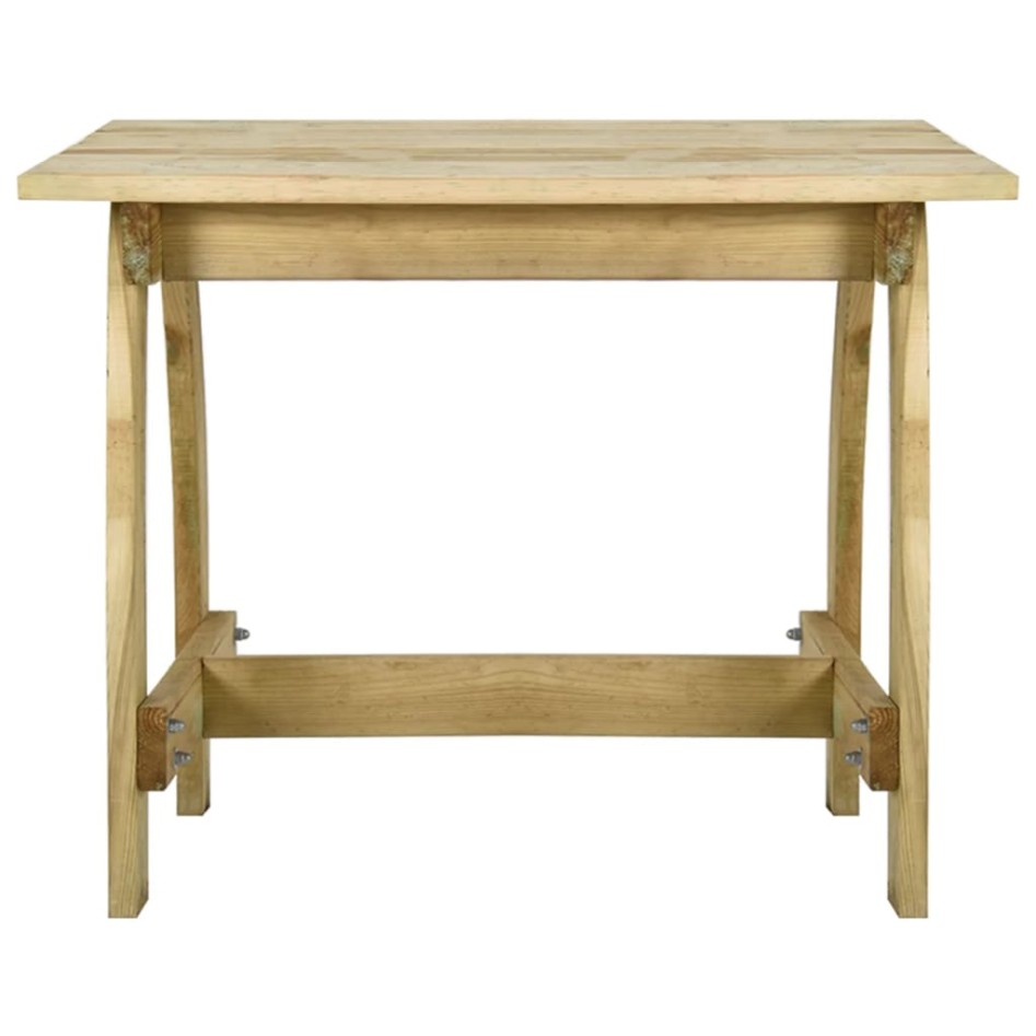 Juego de comedor de jardín 5 piezas madera de pino