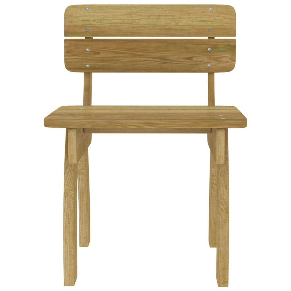 Juego de comedor de jardín 5 piezas madera de pino