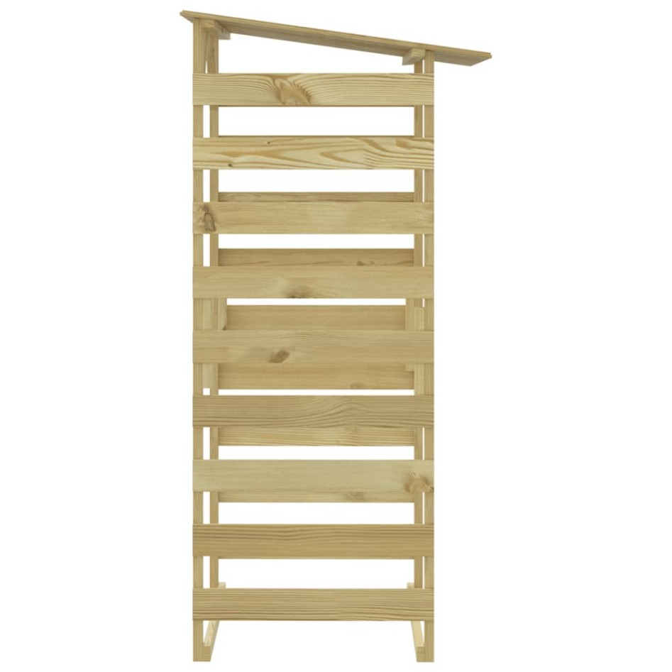 Pérgolas con techo 4 uds madera pino impregnada 100x90x200