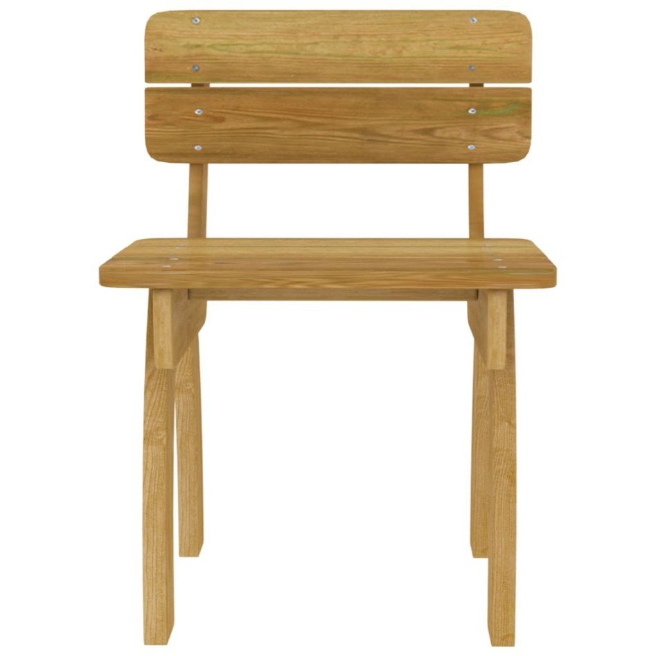 Juego de comedor de jardín 5 piezas madera de pino