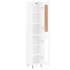 Aparador alto madera contrachapada blanco brillo 34,5x34x180