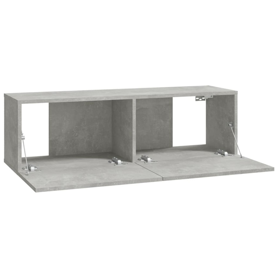 Set de muebles de TV 8 pzas madera contrachapada gris