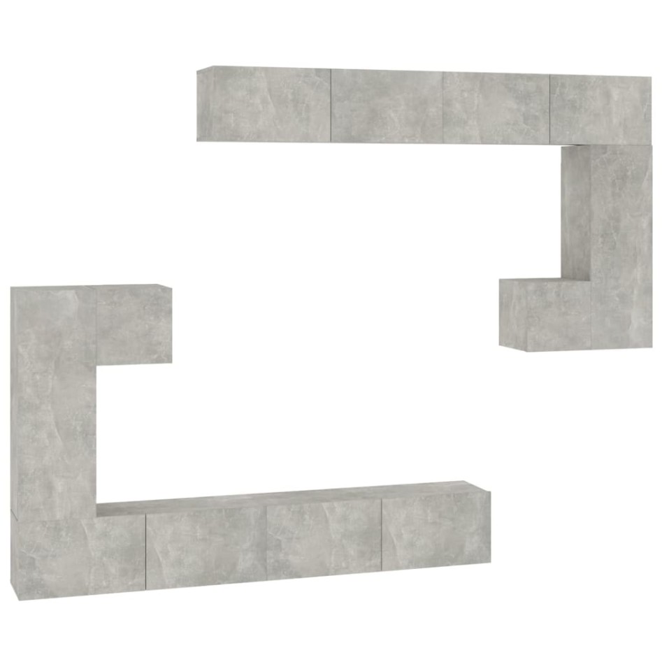 Mueble de pared de TV madera contrachapada gris