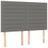 Cama box spring con colchón tela gris oscuro 140x190