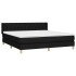 Cama box spring con colchón tela negro 160x200