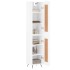 Aparador alto madera contrachapada blanco brillo 34,5x34x180
