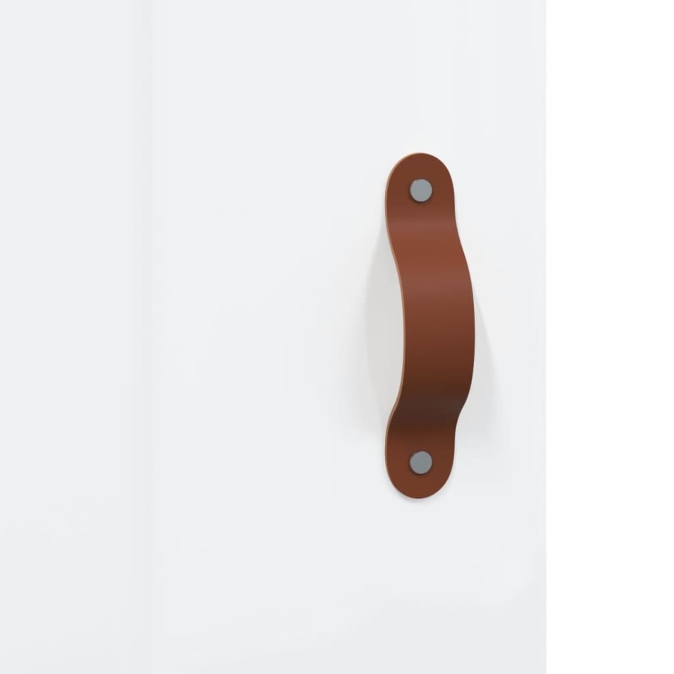 Aparador alto madera contrachapada blanco brillo 34,5x34x180