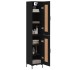 Aparador de madera contrachapada negro 34,5x34x180