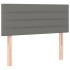 Cama box spring con colchón y LED tela gris oscuro 120x200
