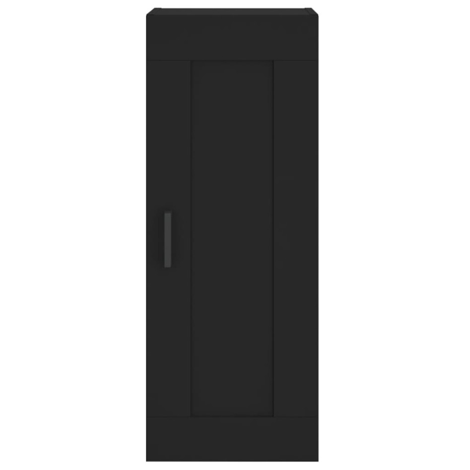 Aparador de madera contrachapada negro 34,5x34x180