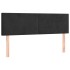 Cama box spring colchón y LED terciopelo negro 140x190