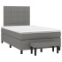 Cama box spring con colchón tela gris oscuro 120x200
