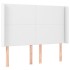 Cama box spring colchón y LED cuero sintético blanco 140x200