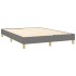 Cama box spring con colchón tela gris oscuro 140x200