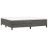 Cama box spring con colchón terciopelo gris oscuro 200x200