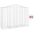 Cestas gaviones 5 uds forma de arco hierro 200x50x140/160
