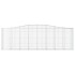 Cestas de gaviones 2 uds forma de arco hierro 400x50x120/140
