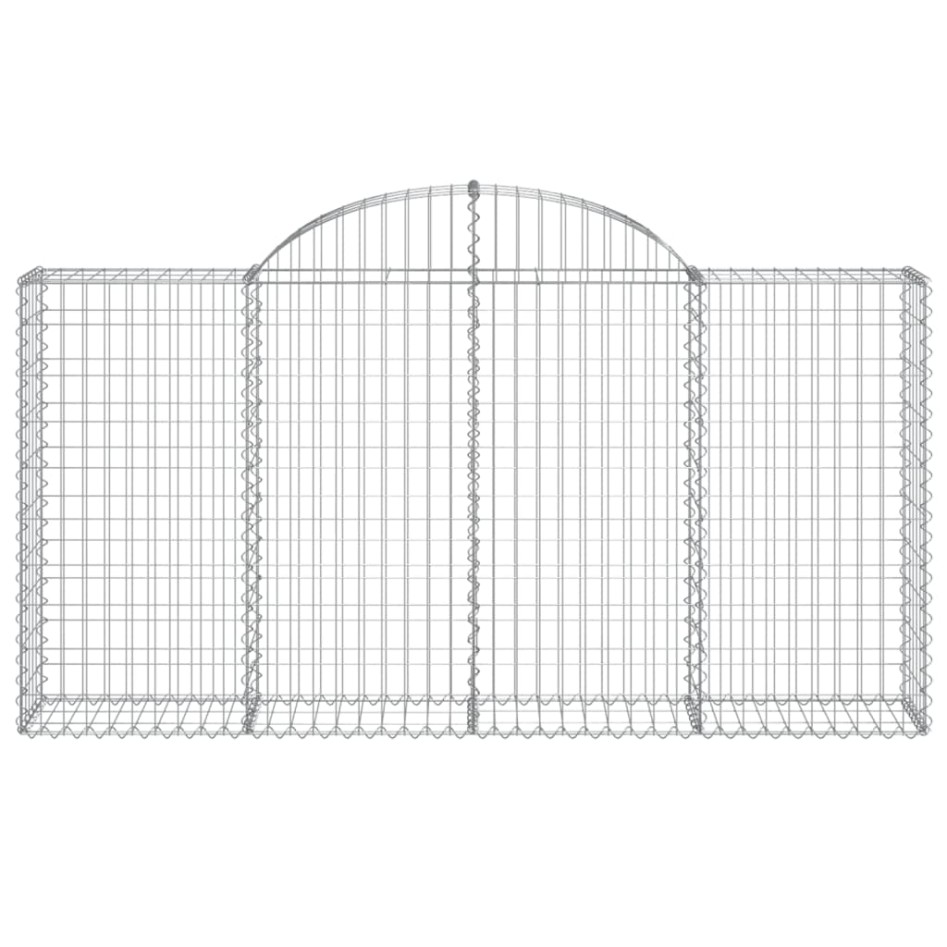 Cestas de gaviones 6 uds forma de arco hierro 200x30x100/120