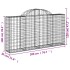 Cestas de gaviones 8 uds forma de arco hierro 200x30x100/120