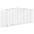 Cestas de gaviones 2 uds forma de arco hierro 400x50x160/180