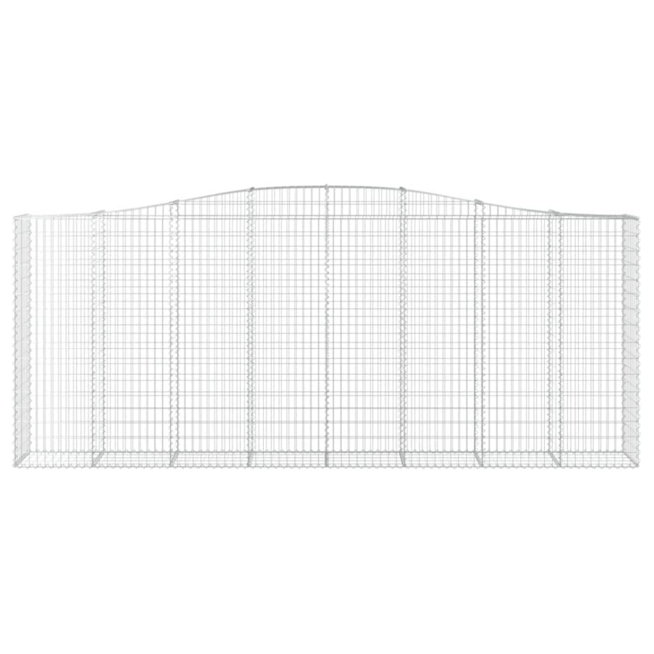 Cestas de gaviones 2 uds forma de arco hierro 400x50x160/180