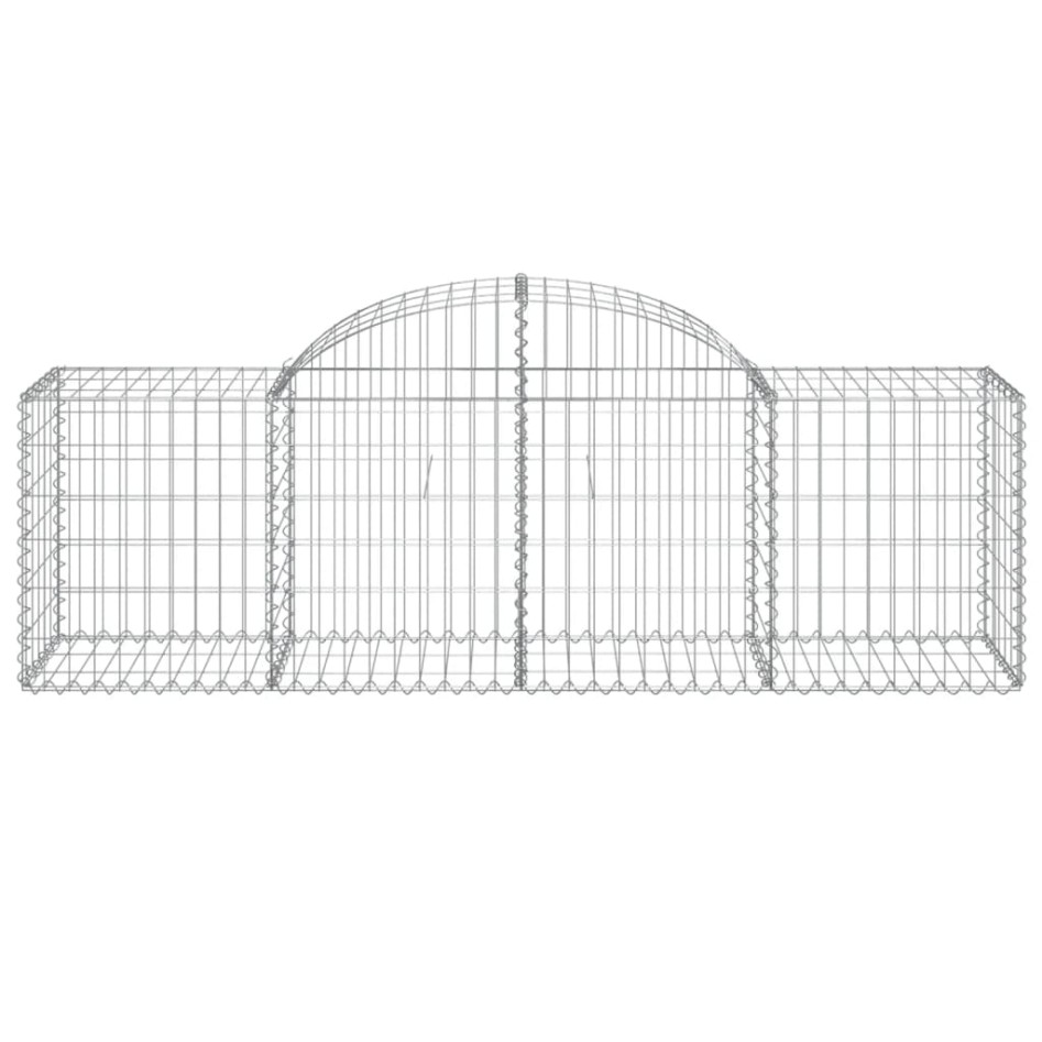 Cestas de gaviones 8 uds forma de arco hierro 200x50x60/80