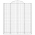 Cestas de gaviones 3 uds forma de arco hierro 200x50x220/240