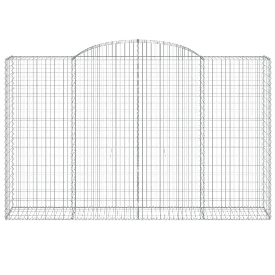 Cestas de gaviones 3 uds forma de arco hierro 300x50x180/200
