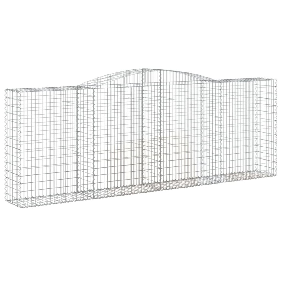 Cestas de gaviones 2 uds forma de arco hierro 400x50x140/160