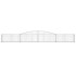 Cestas de gaviones 5 uds forma de arco hierro 400x30x40/60