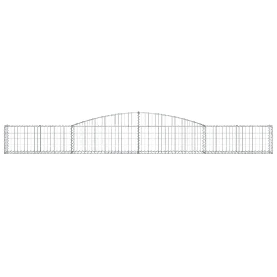 Cestas de gaviones 7 uds forma de arco hierro 400x30x40/60